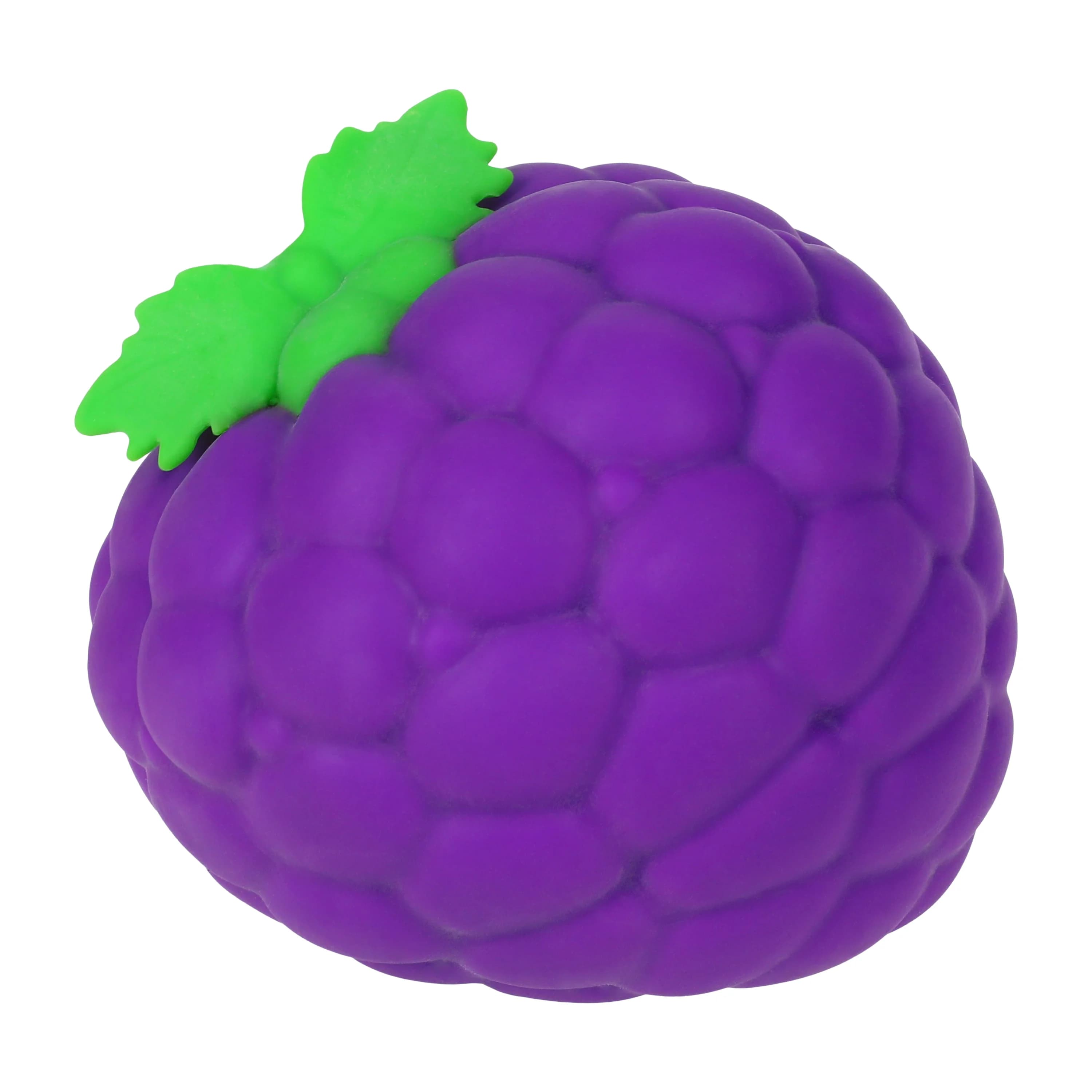 Scented grape cluster SmushMart squishy toy, purple with leaf, no packaging