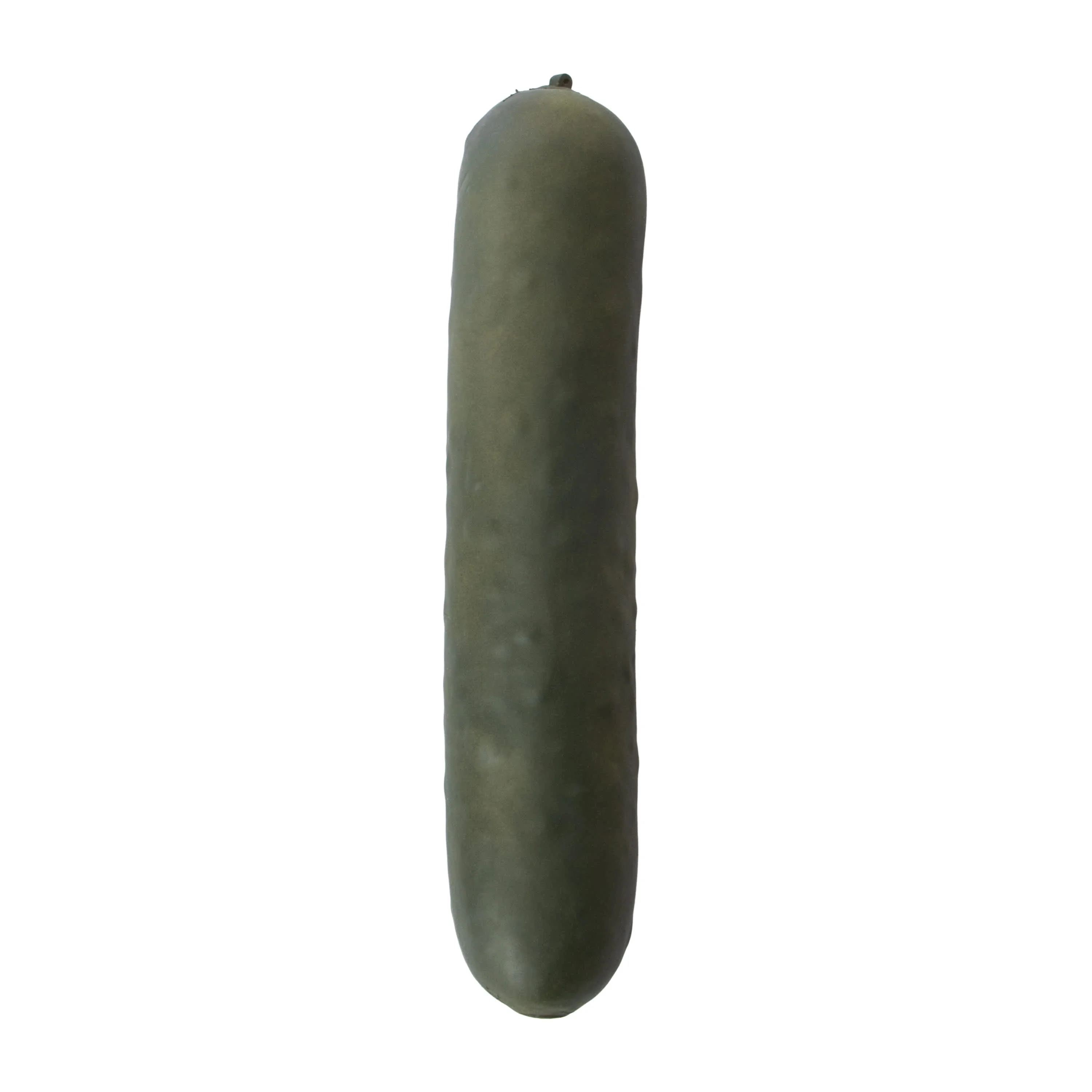 Pickle-shaped SmushMart squishy toy, dark green, no packaging